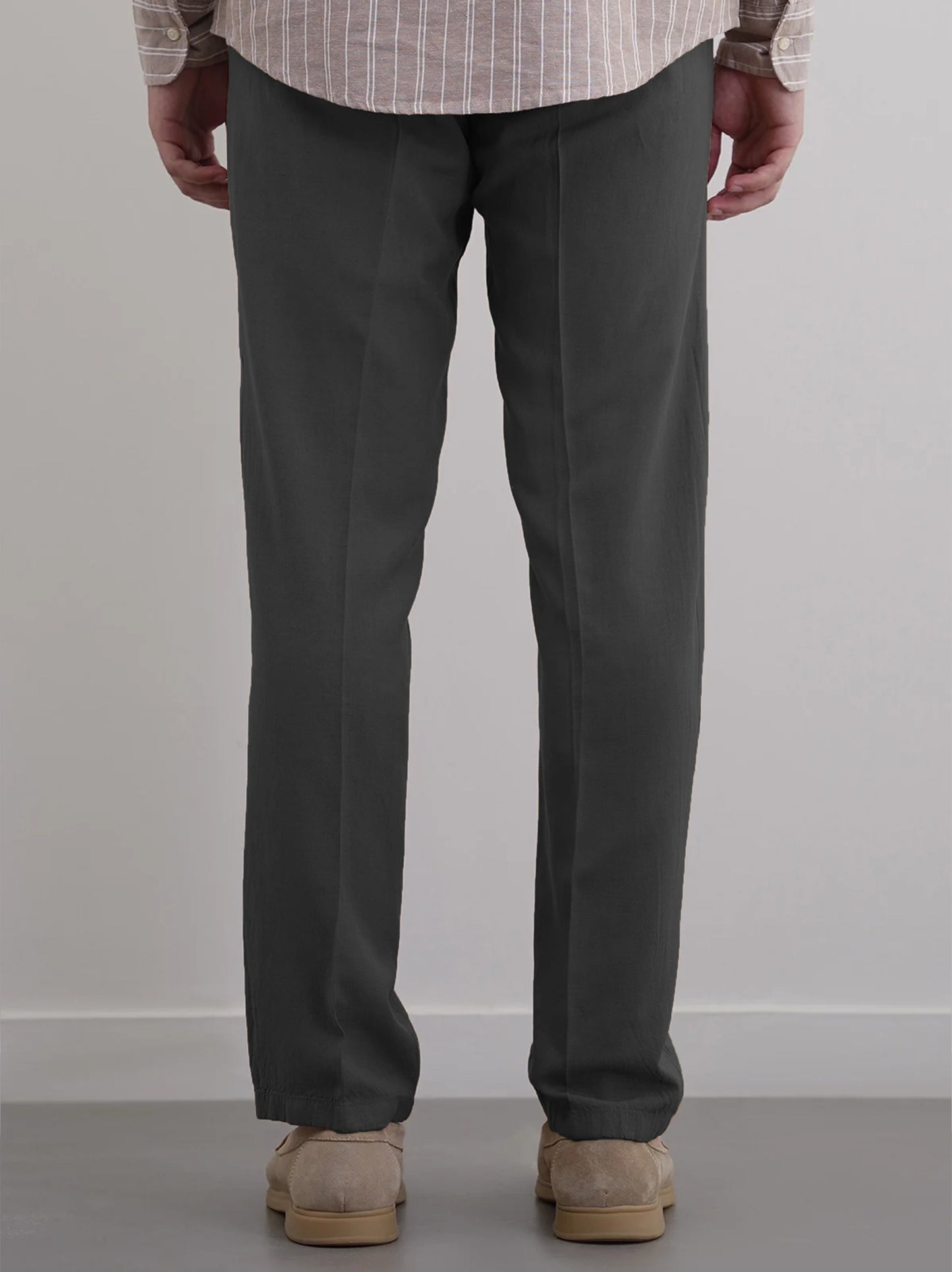 Men's Cotton Linen Tapered Trousers