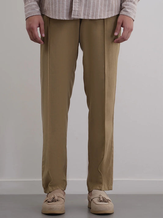 Men's Cotton Linen Tapered Trousers
