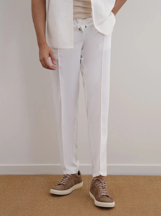 Men's Cotton Linen Tapered Trousers