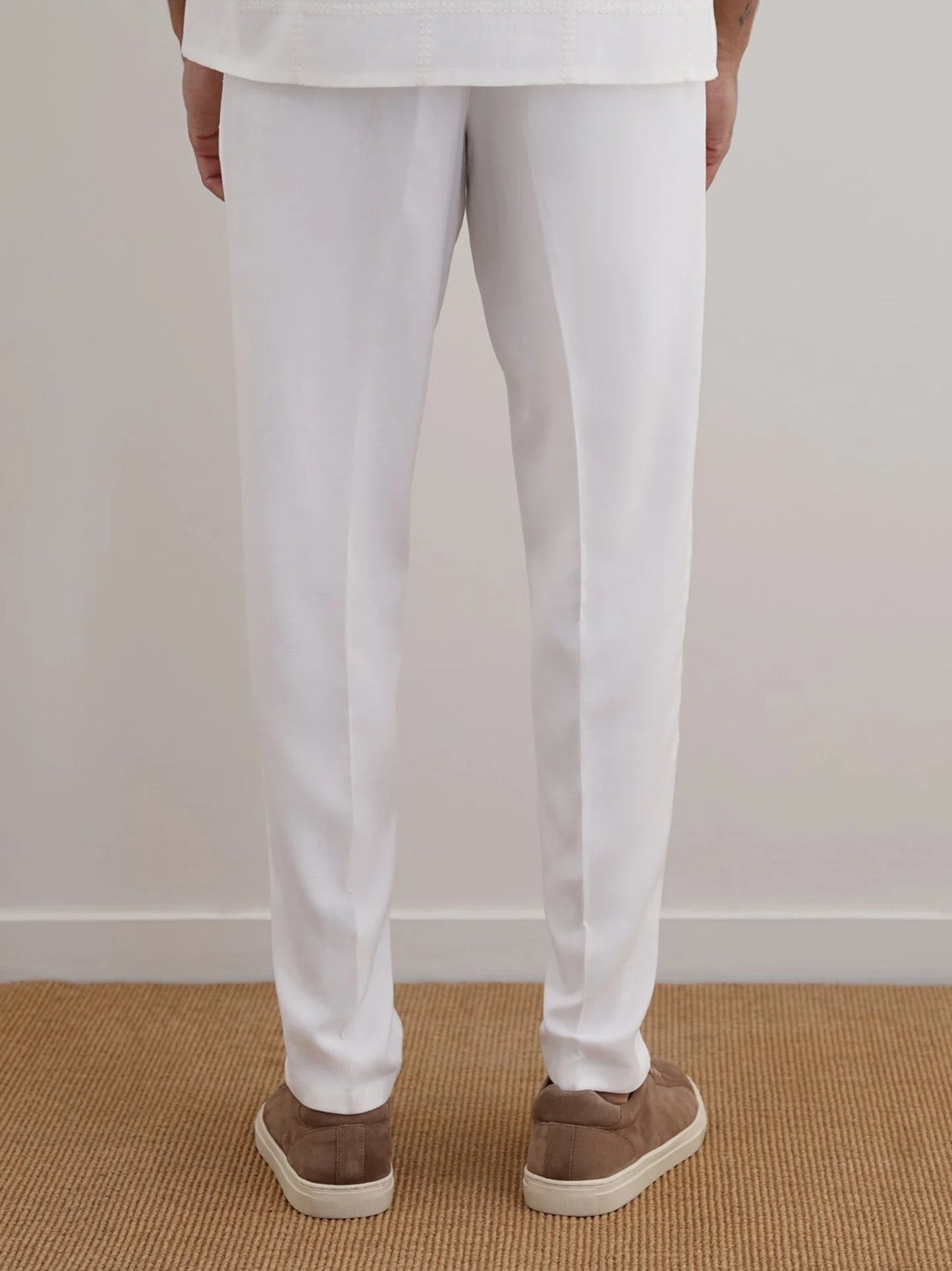 Men's Cotton Linen Tapered Trousers