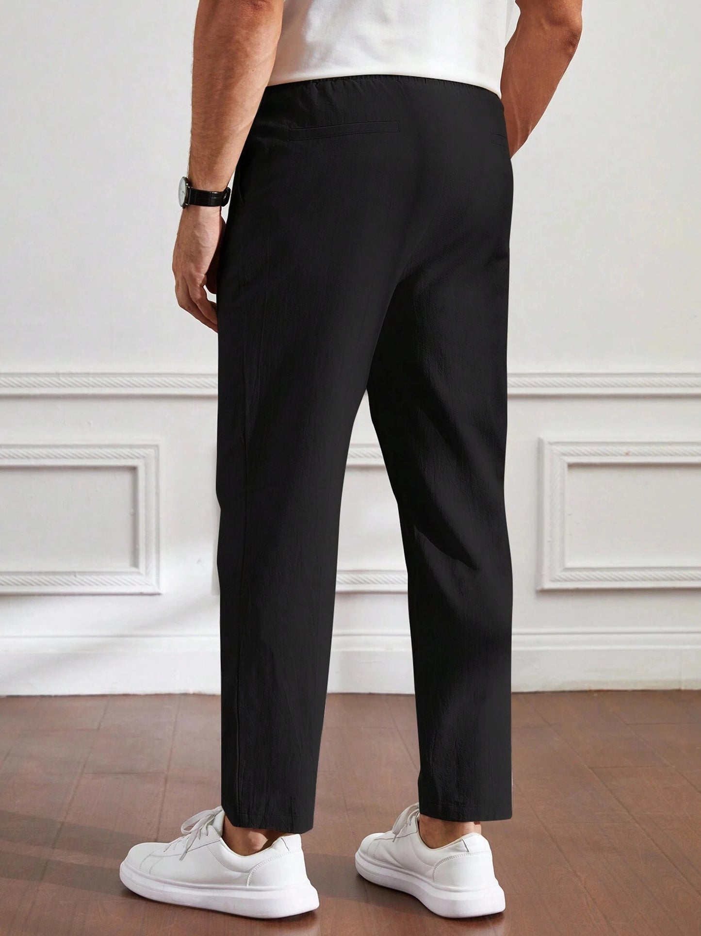 Men's Cotton Linen Tapered Trousers