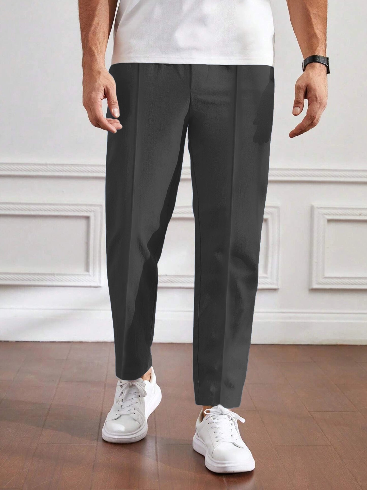 Men's Cotton Linen Tapered Trousers